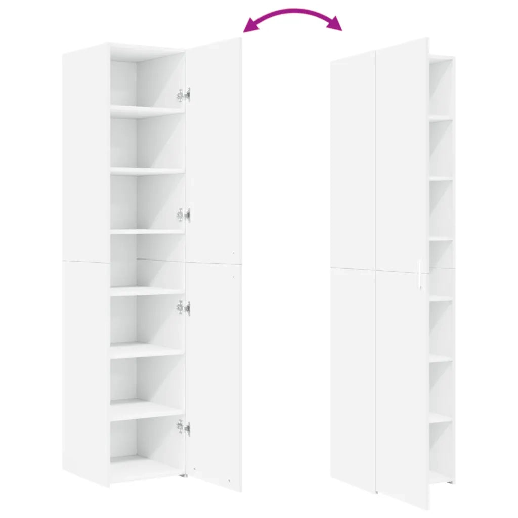 Credenza Bianca 40x42,5x185 cm in Legno Ingegnerizzato 3281399