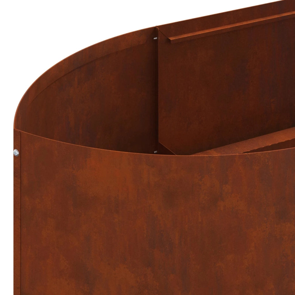 Letto rialzato da giardino Acciaio Corten 300 x 40 x 40 cm 8011732