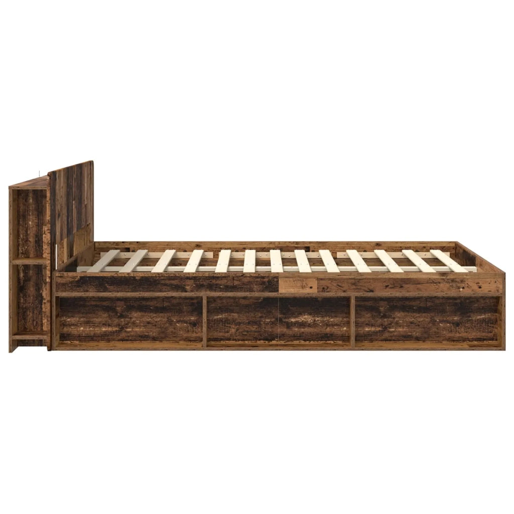 Telaio del letto con storage Legno antico 150 x 200 cm 3433395