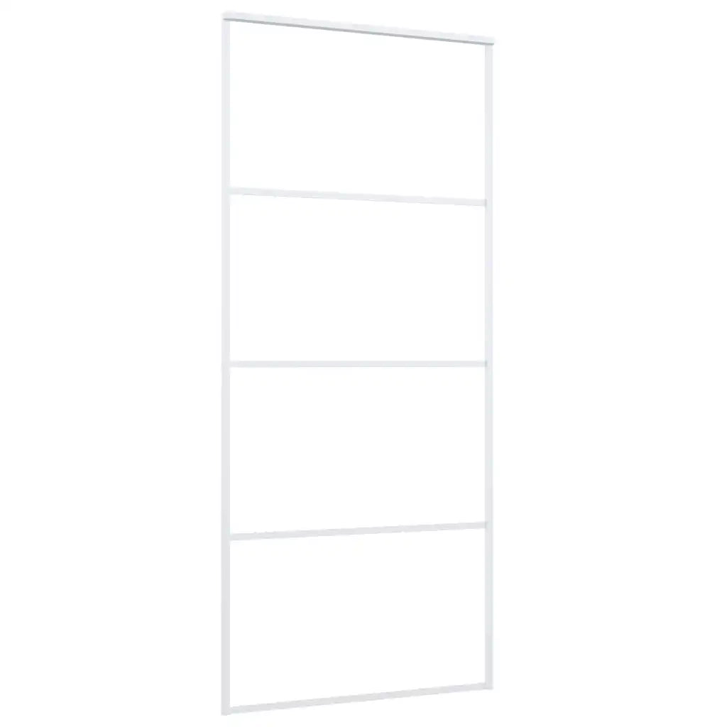 Porta Scorrevole in Vetro ESG e Alluminio 90x205 cm Biancacod mxl 71068