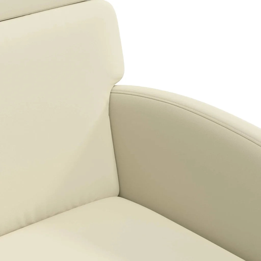 Sedie da Pranzo con Ruote con ruote 2 pcs Crema 58 x 65 x 98 cm 42017884