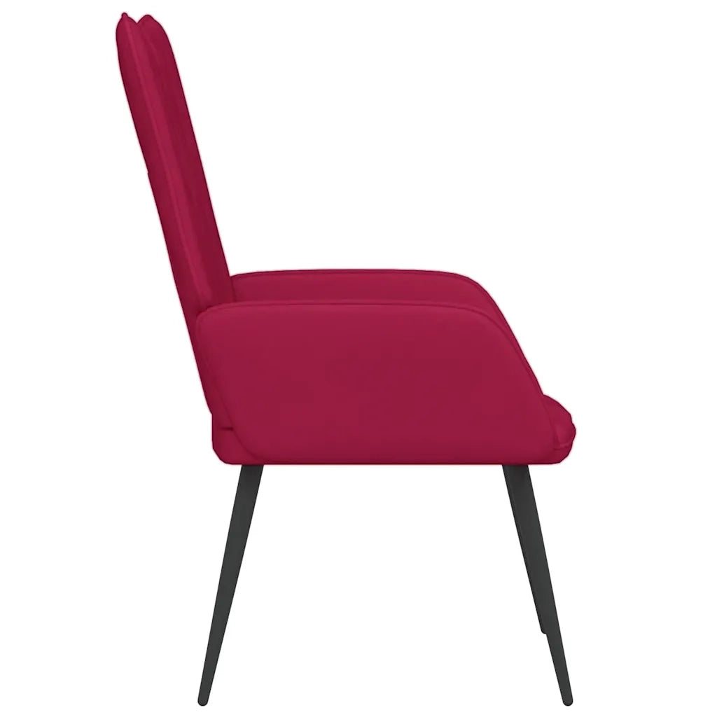 Sedia Relax Rosso Vino in Velluto