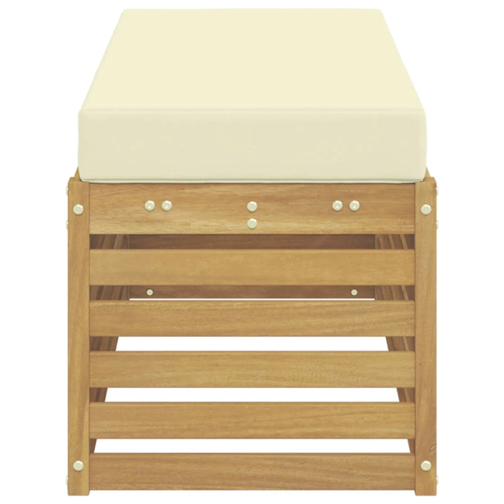 Set di divani da esterno-Sofa da giardino Bianco e Crema 115 x 43 x 45 cm