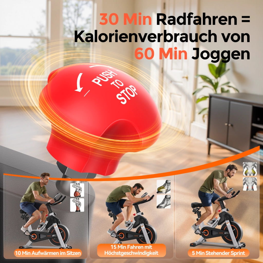 Cyclette Magnetica da Casa YOSUDA ¨C Xylo ¨C Con App e Monitor LCD