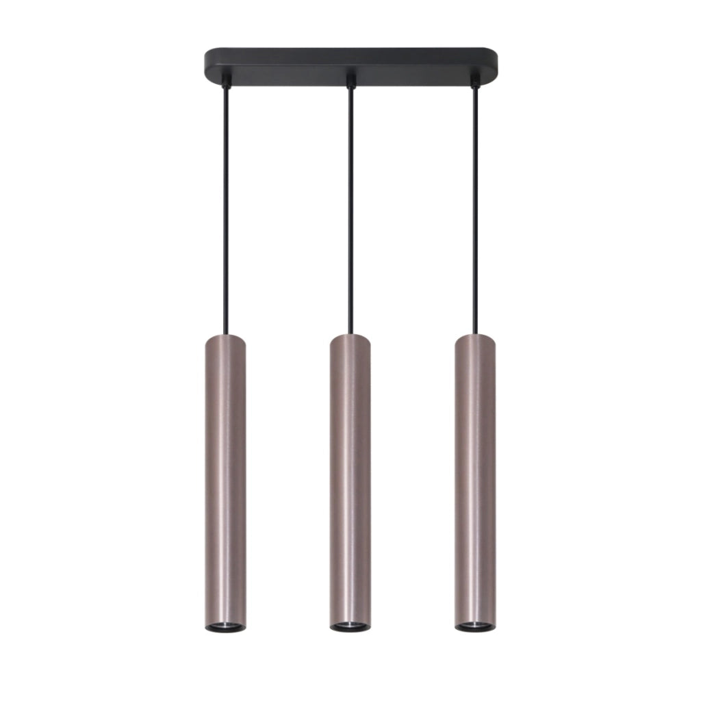 Lampada sospensione barra 38cm 3xGU10 grigia Polux