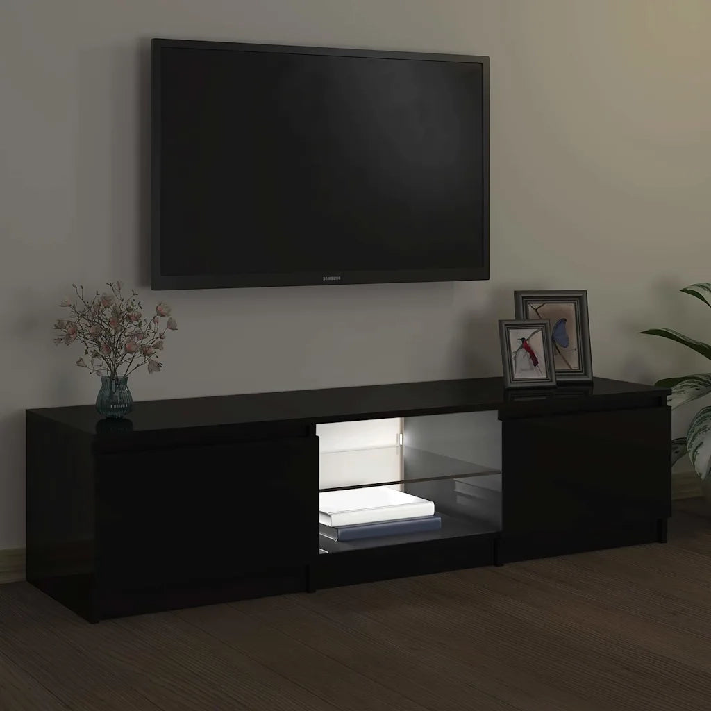 Mobile Porta TV con Luci LED Nero 140x40x35,5 cm cod mxl 47080
