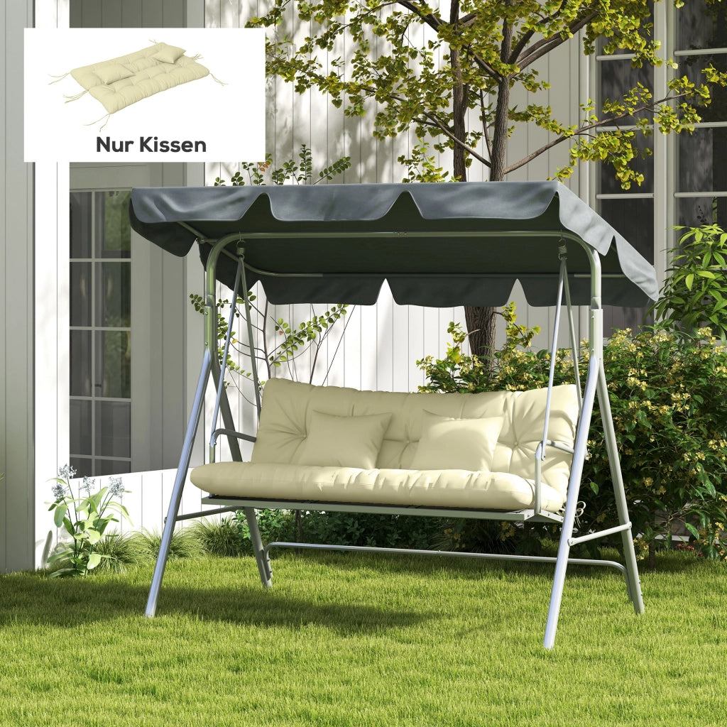 Set 4 Sedie Imbottite con Cuscini ¨C zephmum ¨C Cremewei? 150x50x10 cm