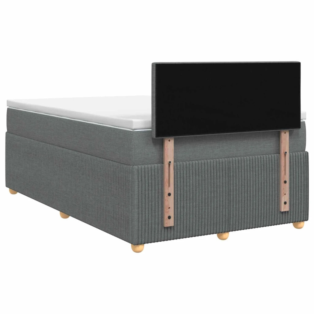 Letto box spring con materasso Grigio Scuro 120 x 190 cm 3452884