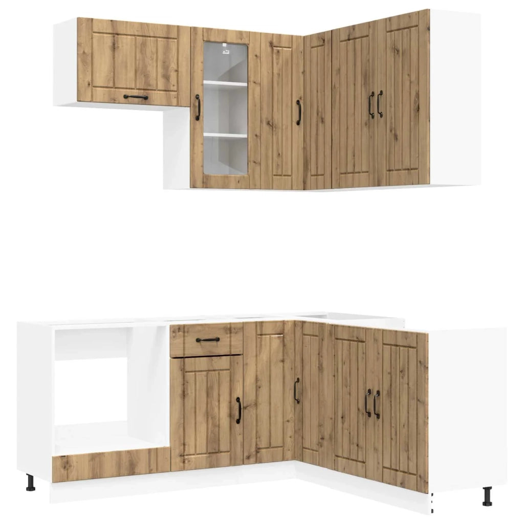 Unità Cucina LUCCA 8 pz Rovere Artigianale Legno ingegnerizzato 3438400