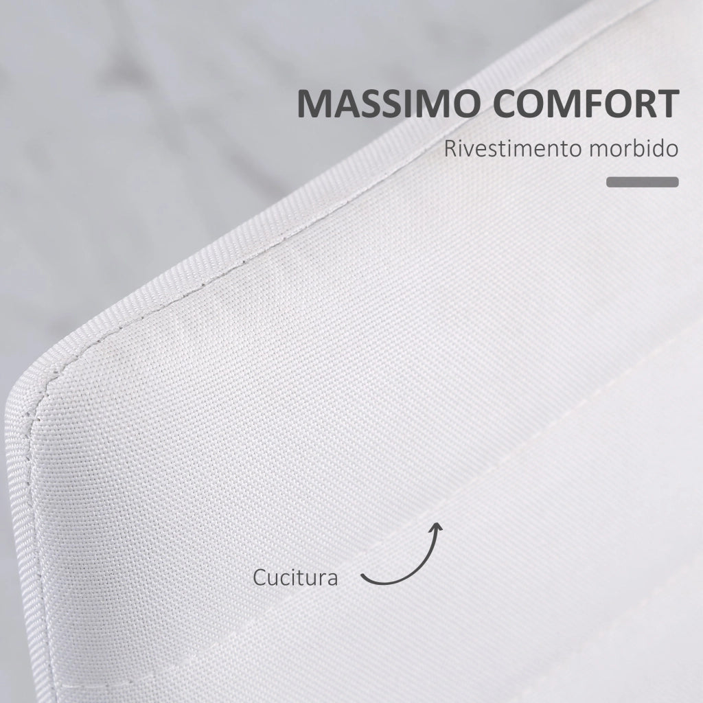 Set 4 Sedie 41x50x97 cm in Tessuto Bianco