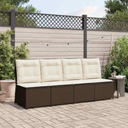Divano da giardino con cuscino-Sofa da Giardino-Divano da esterno Nero e Bianco Crema polyrattan 513660