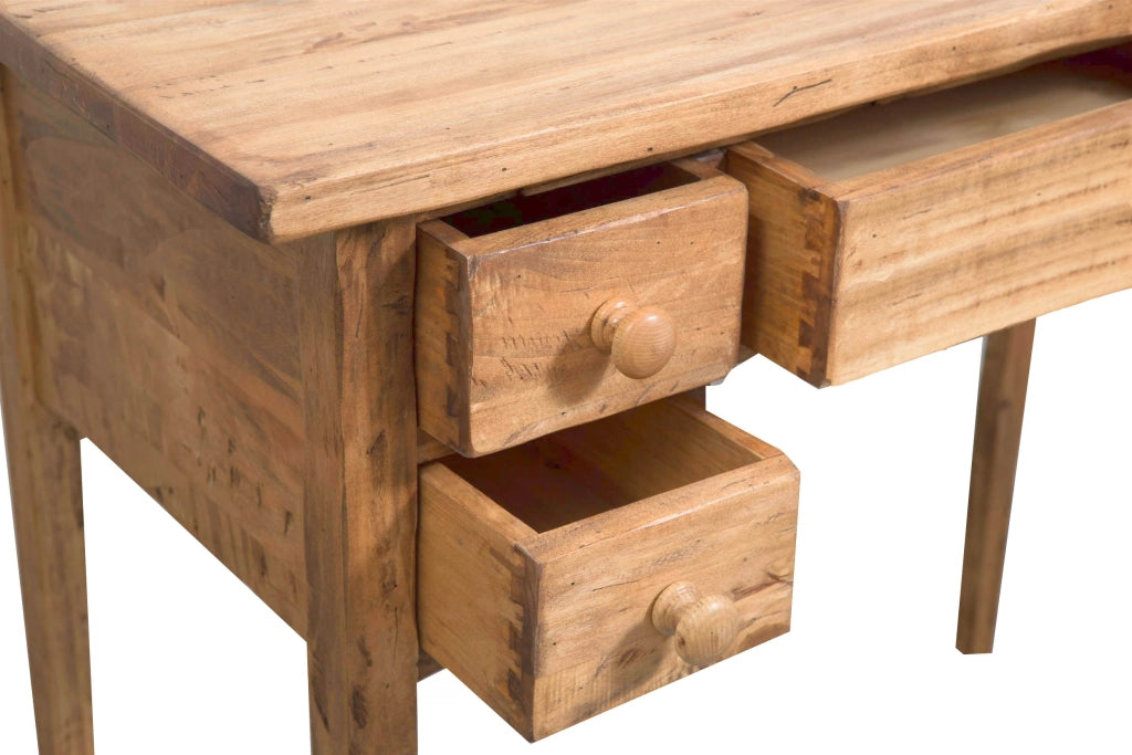 Biscottini Tavolino scrittoio in legno massello di tiglio finitura naturale. Made in Italy