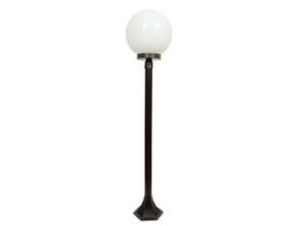 1pz lampioncino su palo modello sfera - 100w ip44 cm.120h. colore nero cod:ferx.fer234481