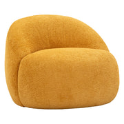 Poltroncina Nubra, Poltrona Rivestimento in Tessuto Bouclè, 80x56x83h cm Arancione Senape