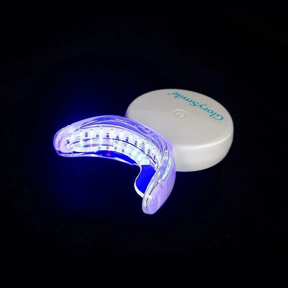 Trade Shop - Kit Gel Sbiancante Denti Luce Led Rimozione Macchie Cura Odontoiatrica Avanzata -