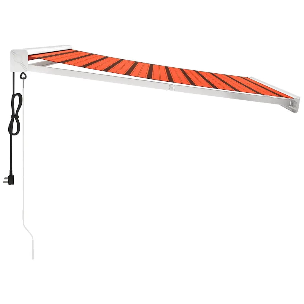 Tenda Retrattile Arancione Marrone 3,5x2,5m Tessuto e Alluminio 3154592