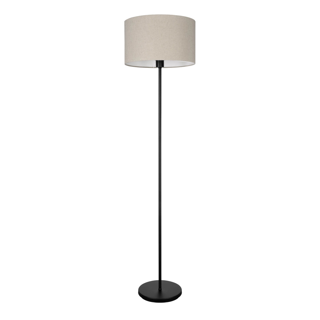 Piantana Moderna Feniglia Acciaio Nero 1 Luce E27