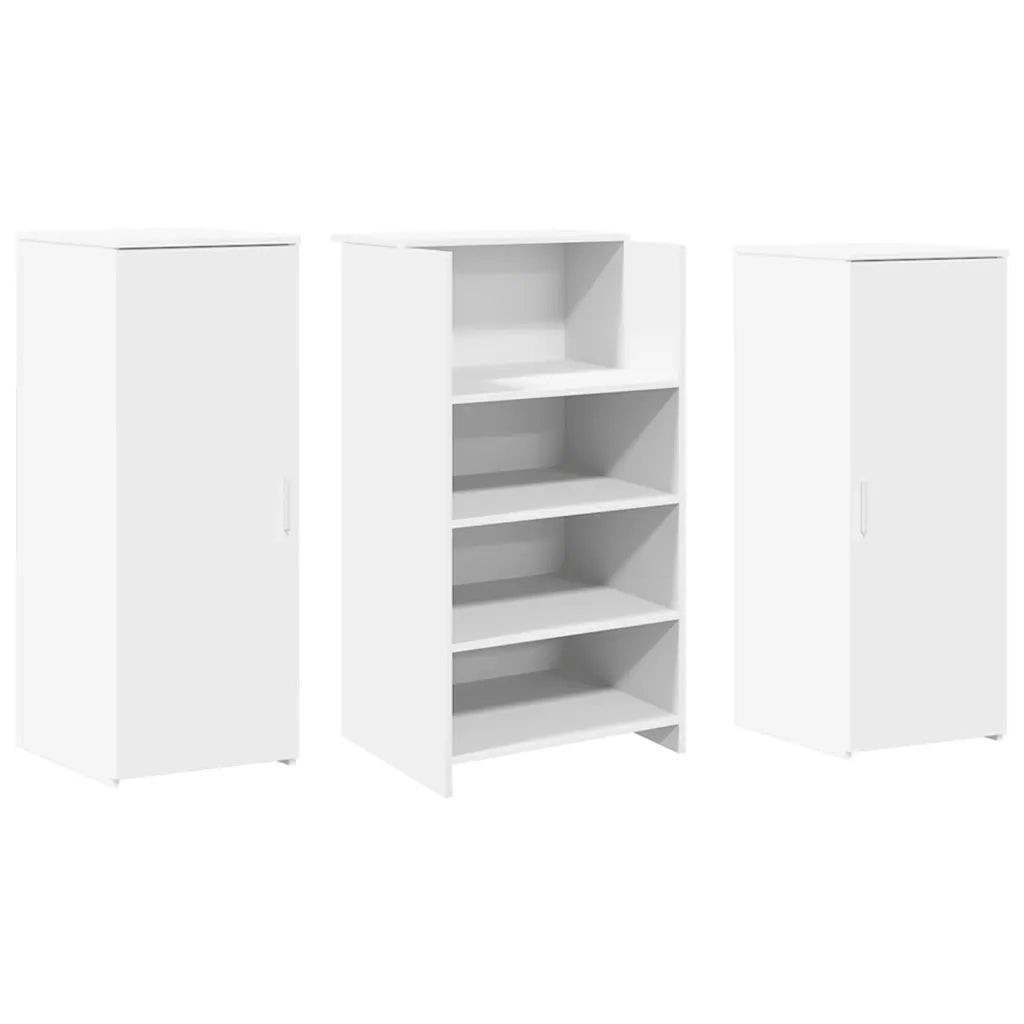 vidaXL Banco Reception Bianco 135x50x103,5 cm in Legno Multistrato