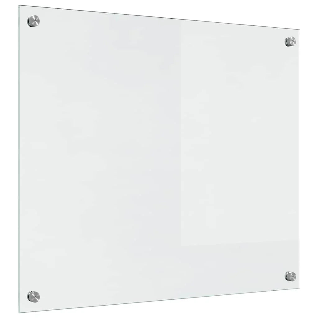 Set di 2 paraschizzi per cucina in vetro temperato 70 x 60 cm resistenti al calore stile moderno trasparenti 02_0056296