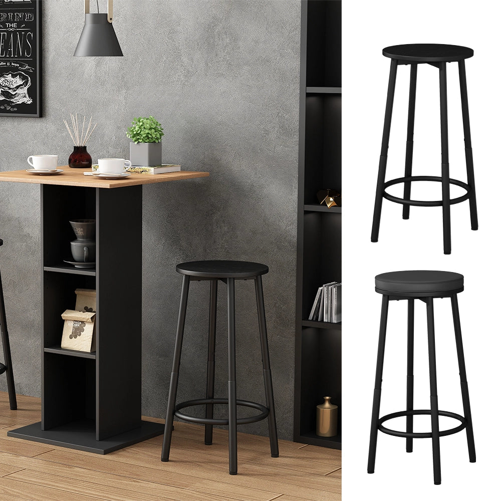 Vicco Set di 2 sgabelli da bar Nero 31.5 x 64 cm 2 parti