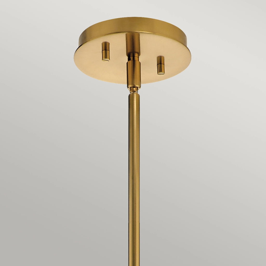 Lampadario Pim oro 5 luci G9 vetro opale Quintiesse
