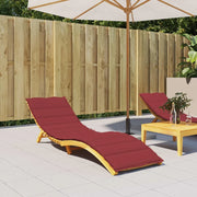 Cuscino per Lettino Rosso Vino 200x60x3 cm in Tessuto Oxford 314212