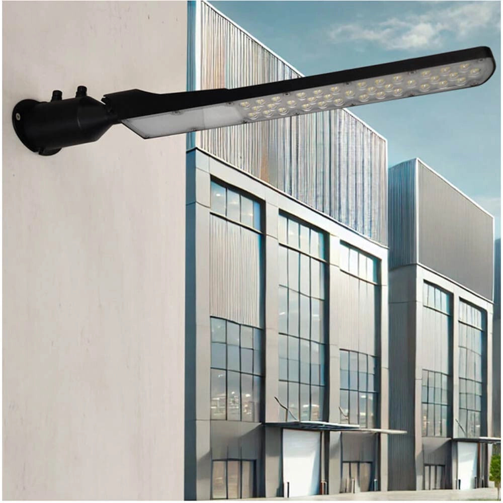 Trade Shop - Faro Lampione Stradale Ultra Slim A Led 100 W Inclinabile 90° Luce 6500k Ip65 Ra-100w -