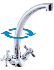 Miscelatore lavello alto girevole MORAVA cromato H 22,9 cm