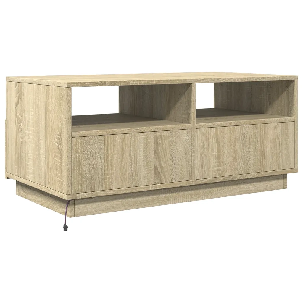 Tavolino da salotto | Tavolino da caff¨¨ | Tavolino da Soggiorno Gambe in Metallo Rovere Sonoma 90x49x40 cm