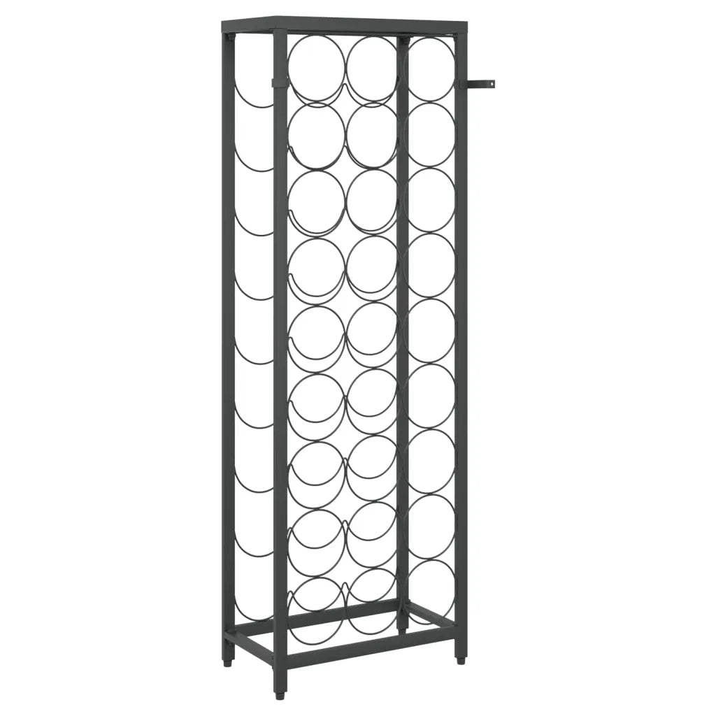 Portavini da 27 Bottiglie Nero 34x18x100cm in Ferro Battuto CFW9779247