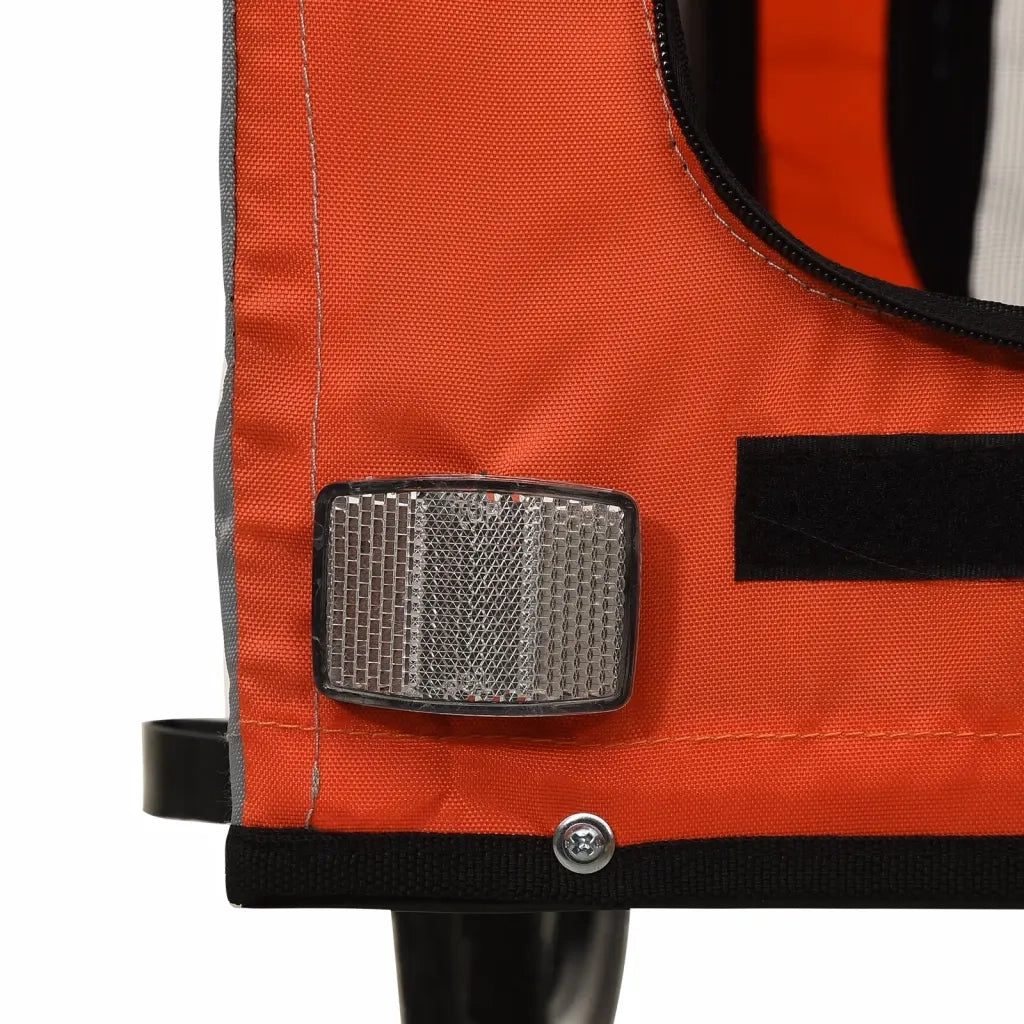 Rimorchio da Bici per Animali Arancione e Nero Oxford e Ferro 93879