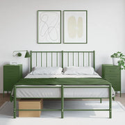 Comodini 2 pz-Set di 2 Tavolino da notte Verde Oliva 36x39x68 cm in Acciaio 773758