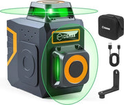 Laser livella a 2x 360° con supporto magnetico - Livella laser autoaggiustante con batteria Li-ion