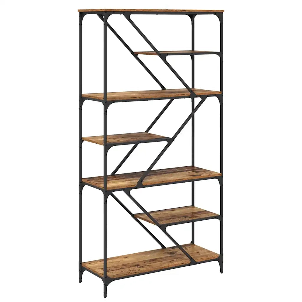 Libreria-Scaffale per Libri-Mobile di Stoccaggio Legno vecchio 91 x 36 x 176 cm Legno multistrato