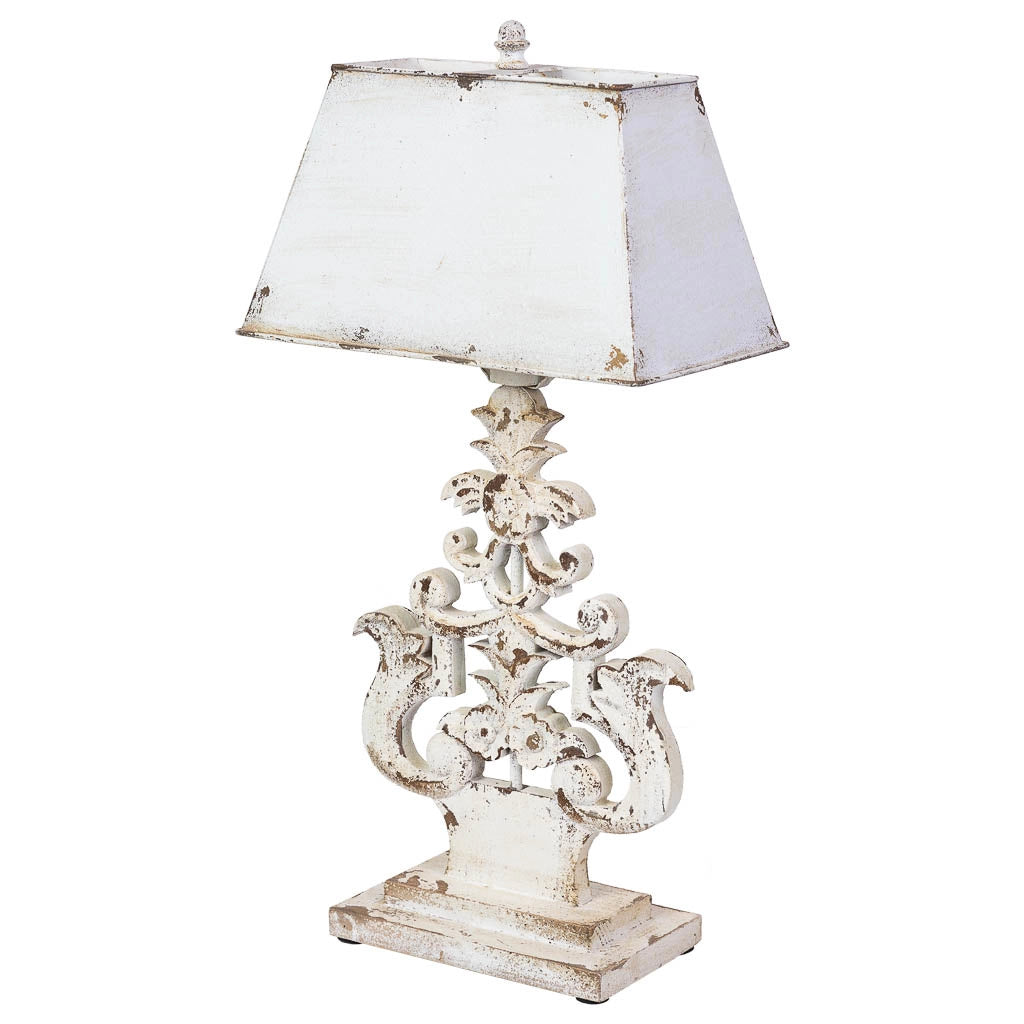 Lampada tavolo legno/metallo invecchiato