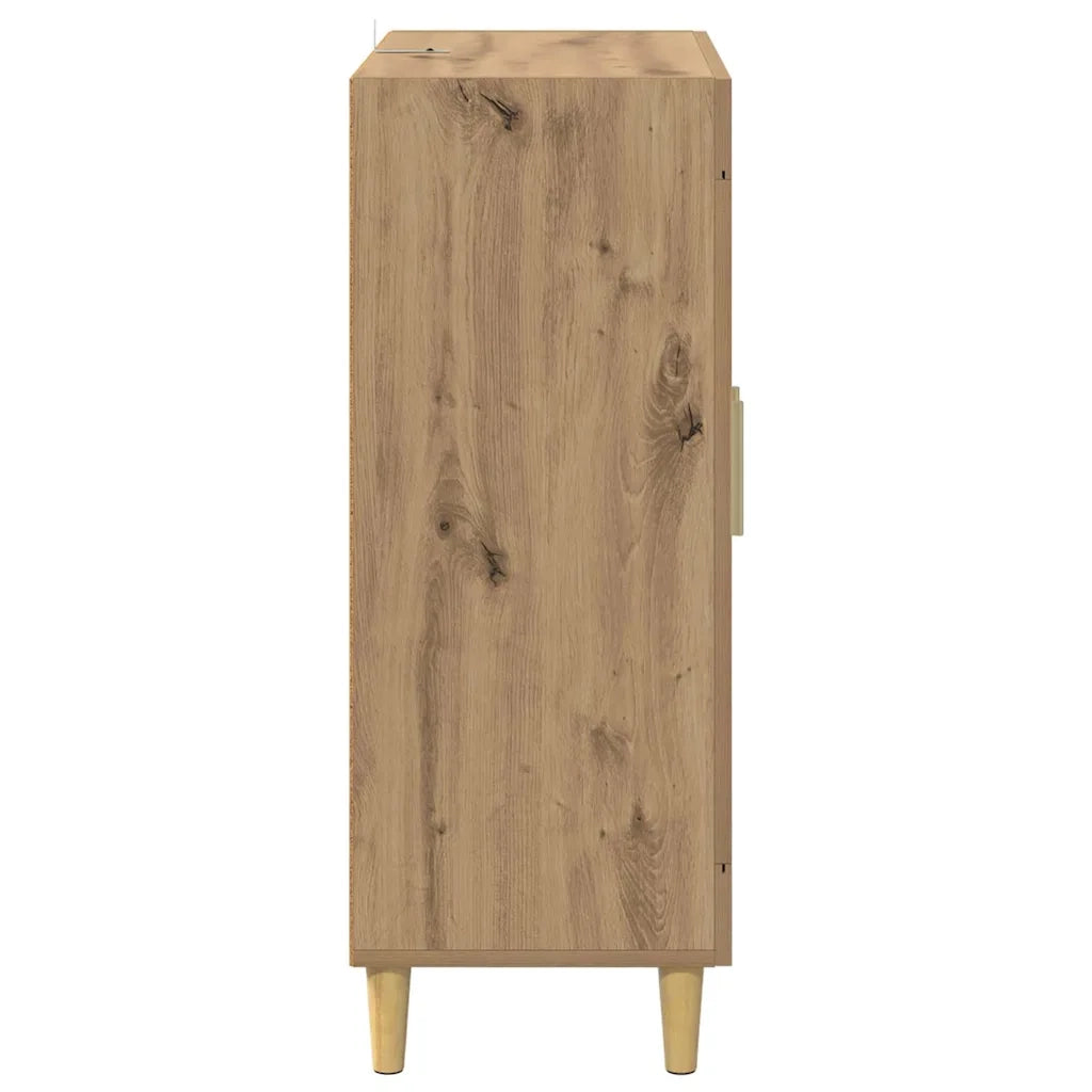 Credenza | Madia | Buffet da pranzo | Armadio da pranzo Rovere artigianale 69,5 x 34 x 90 cm Legno multistrato