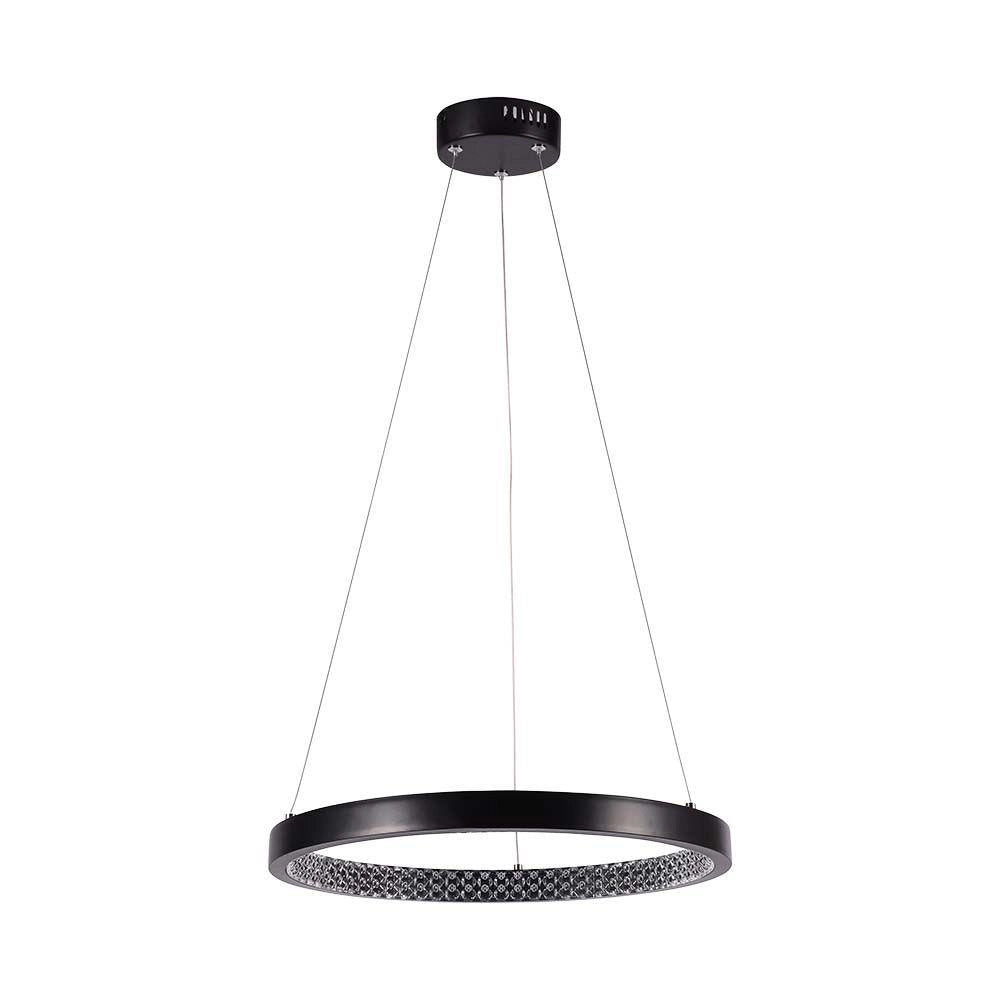 Lampada a sospensione LED 4000K anello nero V-TAC Ø40