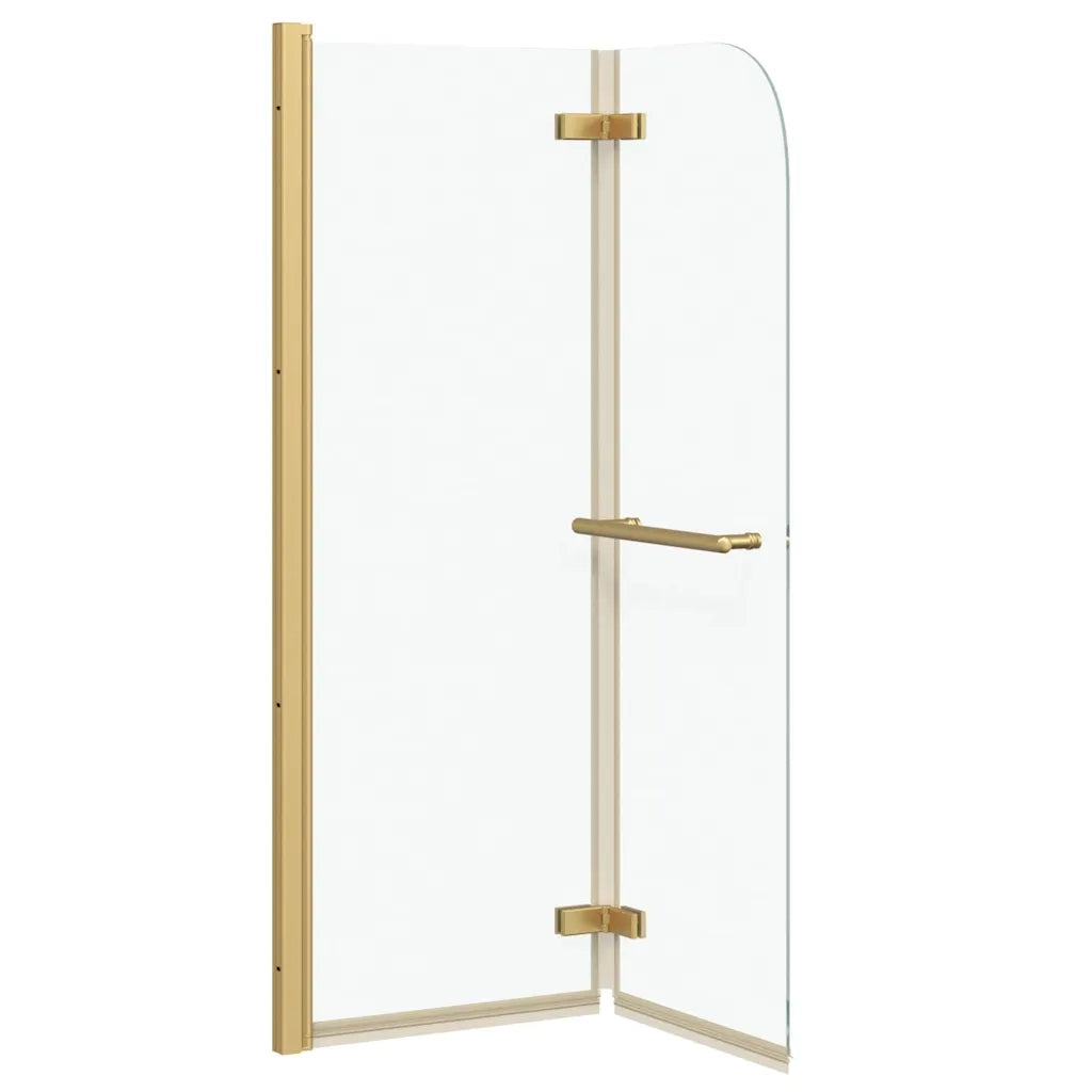 Involucro Doccia Oro 95 x 140 cm Vetro ESG e Alluminio