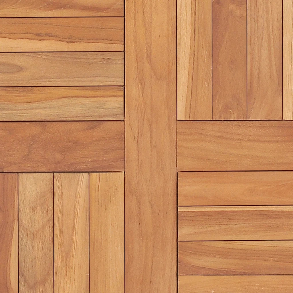 Piano del Tavolo in Legno Massello di Teak 60x60x2,5 cm 48988