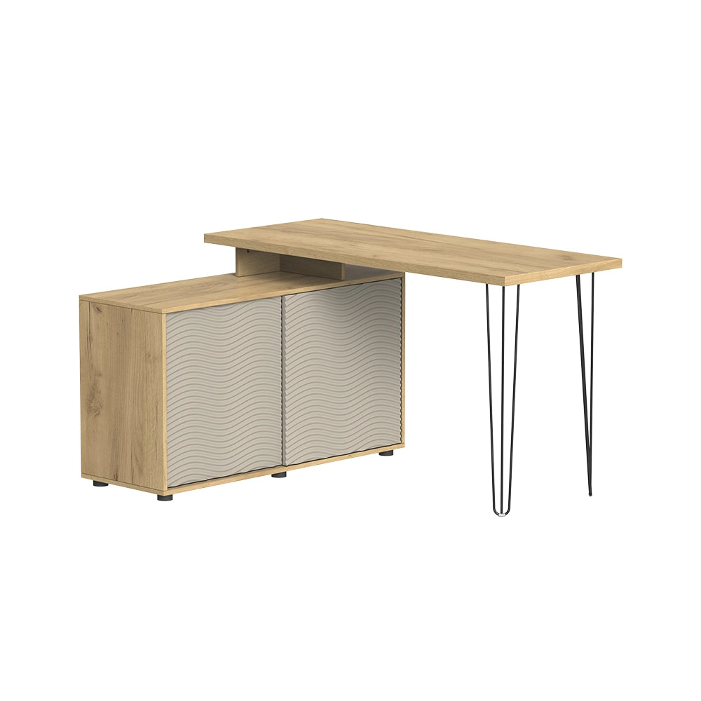 Vicco Scrivania angolare Cachemire 135 x 55 cm con schedario