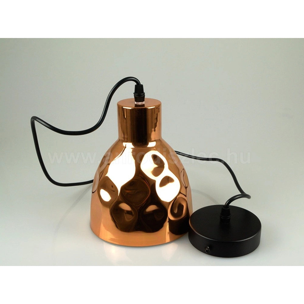 Trade Shop - Lampadario Pendente Lampada A Sospensione In Metallo Cono Oro Rosa Rame Vt-8150 -