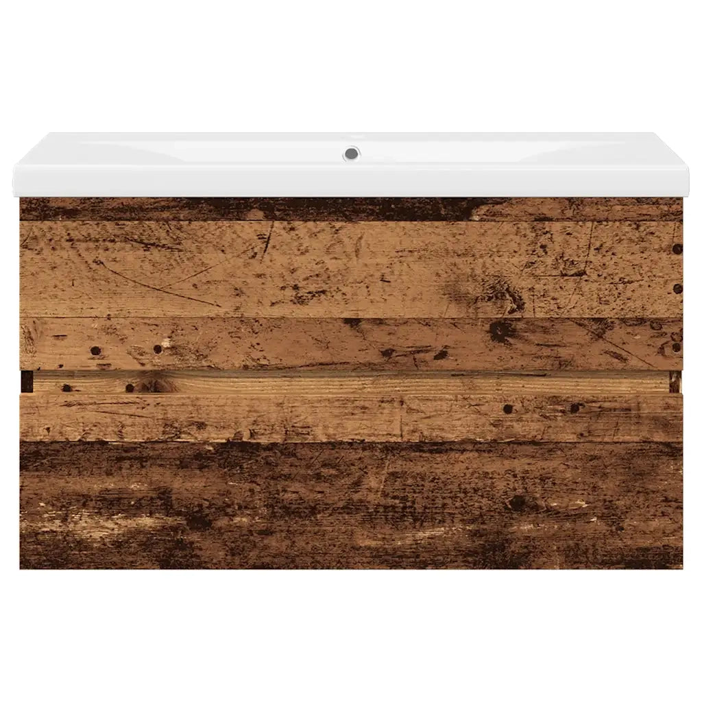Mobile con Lavabo Integrato Legno Antico