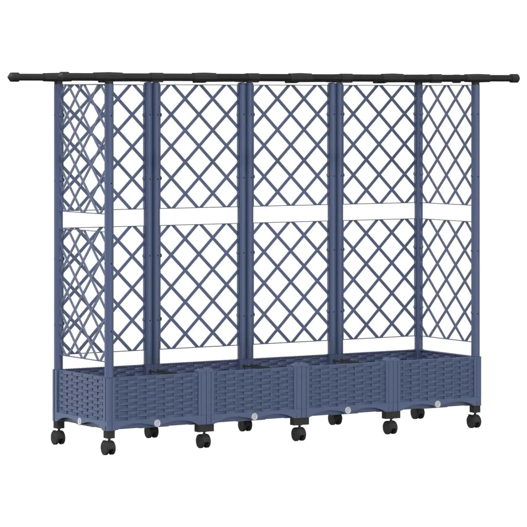Letto Rialzato con Griglia e Tetto Grigio 202,5 x 40 x 127 cm 3423162