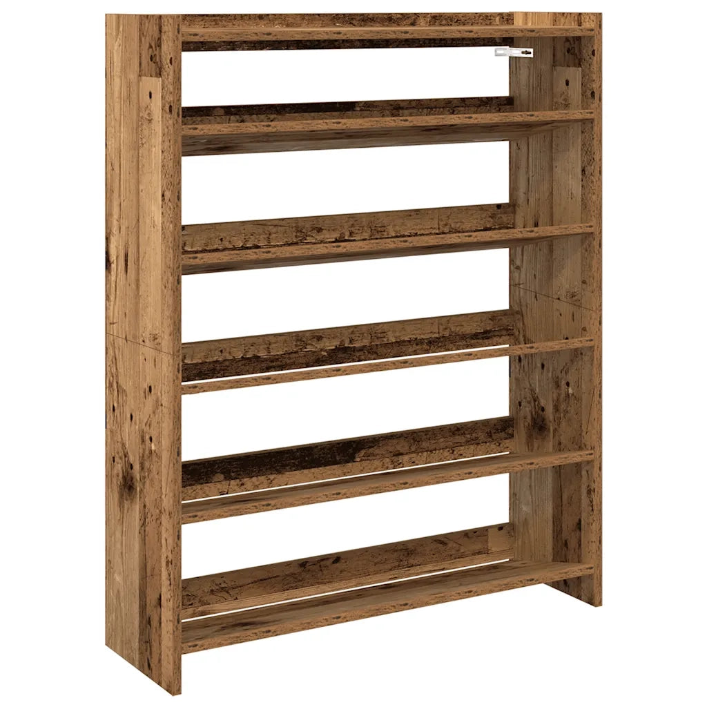 Scarpiera Legno Antico 80x25x100 cm in Legno Multistrato 859903