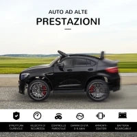 Macchina Elettrica per Bambini 3-5 Anni Mercedes con Cintura di Sicurezza e Telecomando, Nero