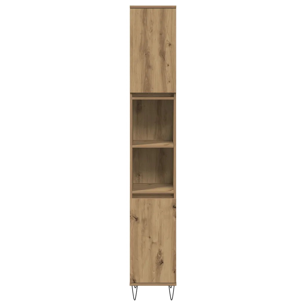 Armadietto Bagno Rovere 30x30x190 cm Legno Multistrato 857200