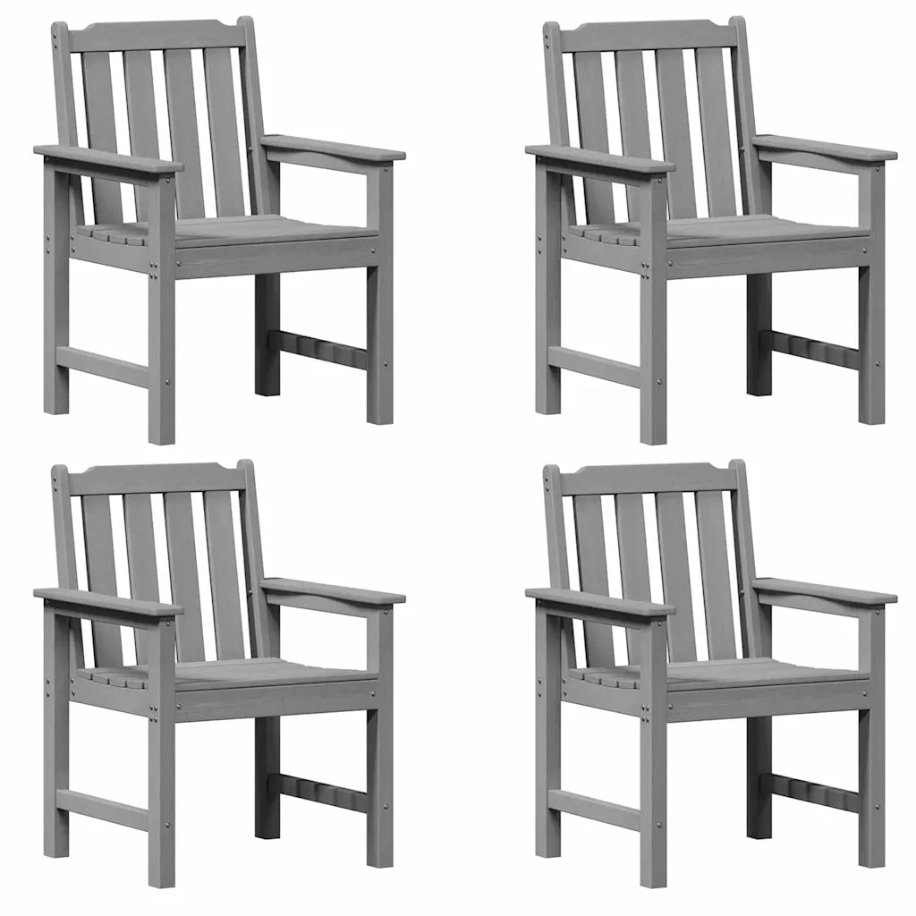 Sedia da Giardino 4 pcs Grigio chiaro 65.5 x 59 x 88 cm 3335797