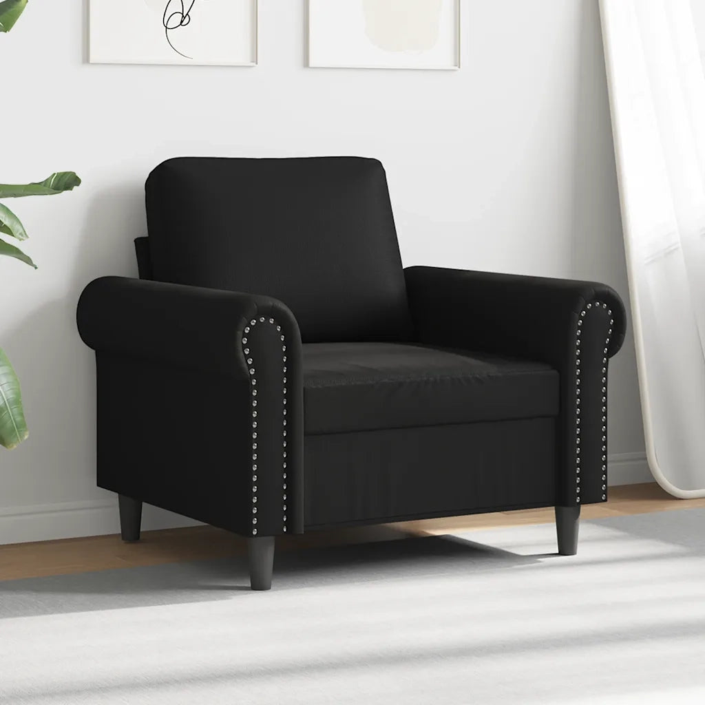 Divano Sedia-Poltrona Nera 60 cm in Similpelle 484918