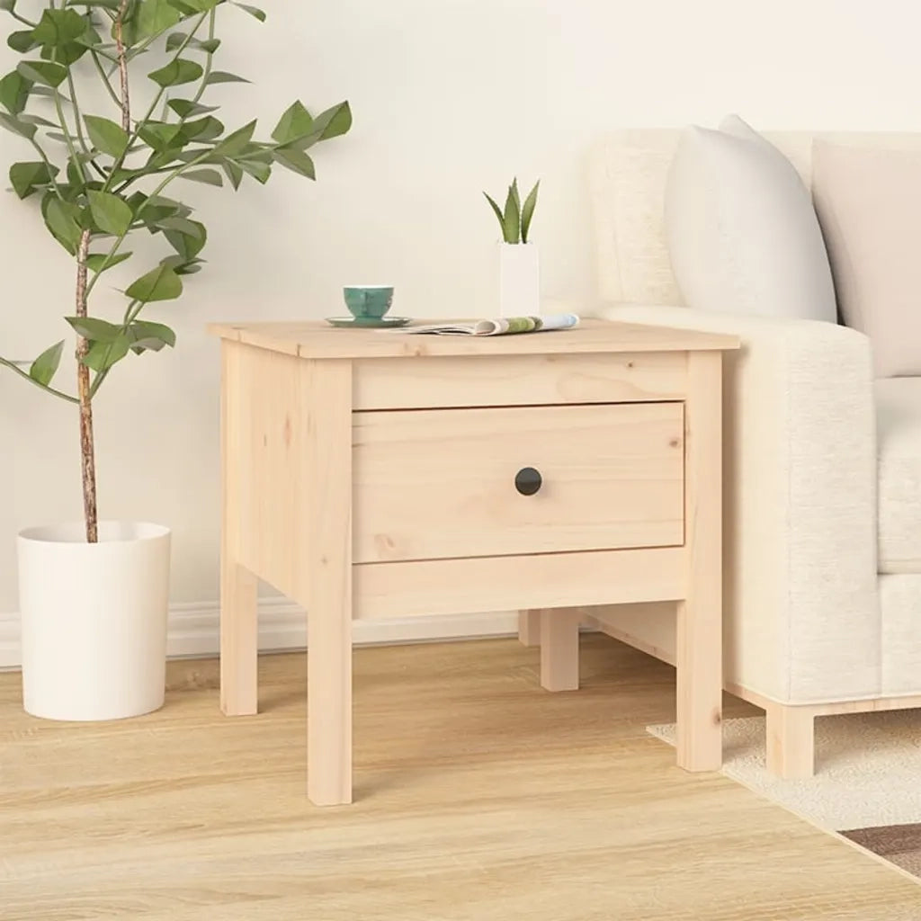 Tavolino | Tavolo laterale 50x50x49 cm Legno Massello di Pino