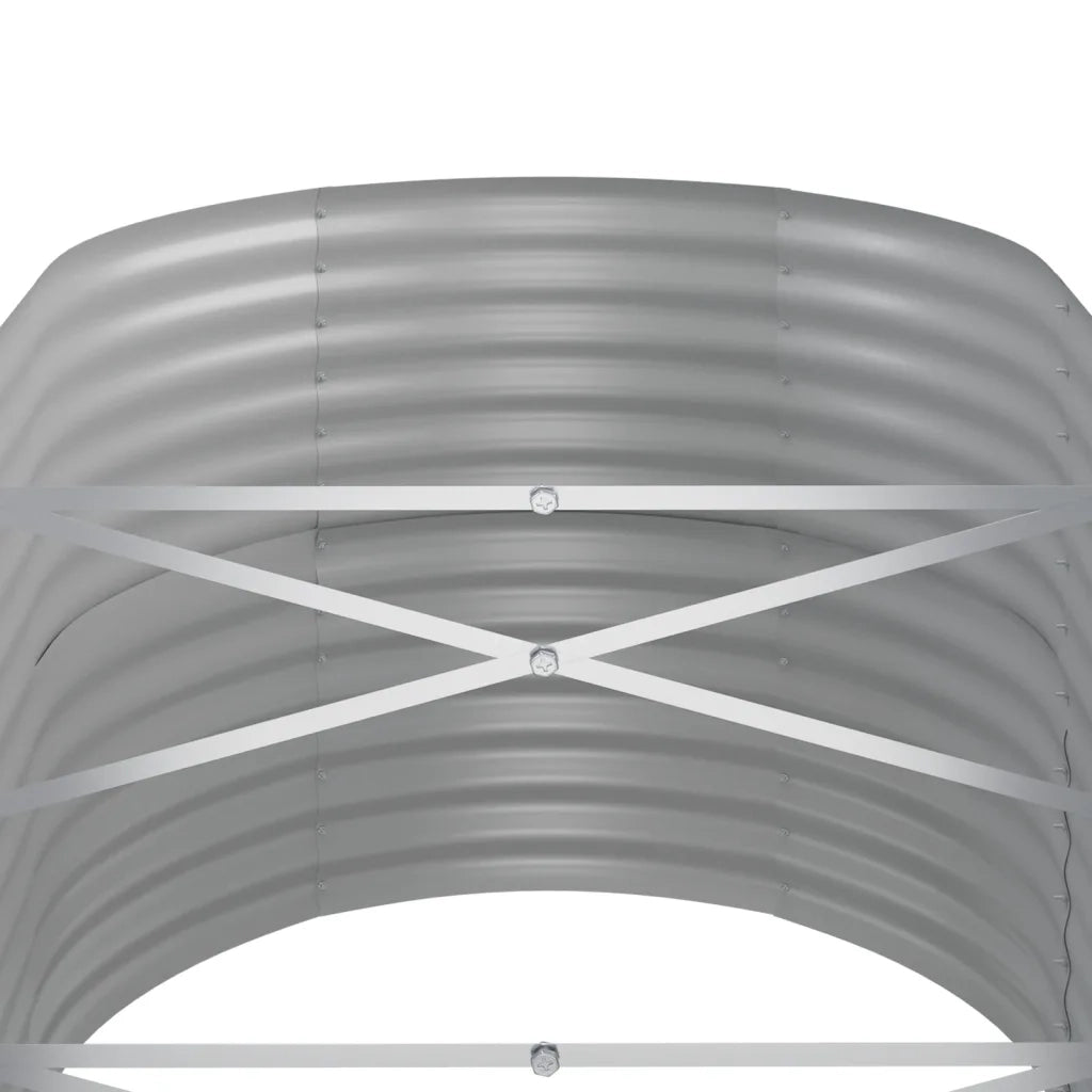 Letto Giardino Acciaio Zincato 440x80x68cm Argento 318972